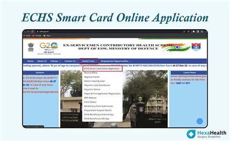 how to apply for echs smart card online|echs card activation online.